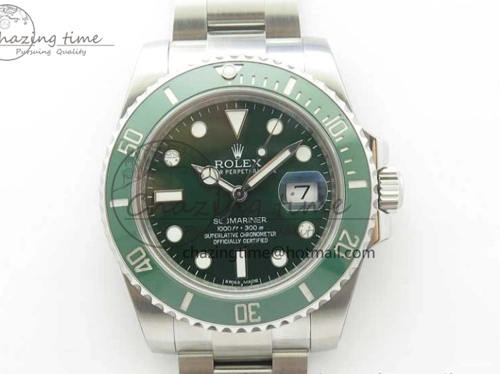 1:1 Ceramic Bracelet Submariner and Case Green V3 Edition ARF A2824 904L SS 116610 Best LV 0121